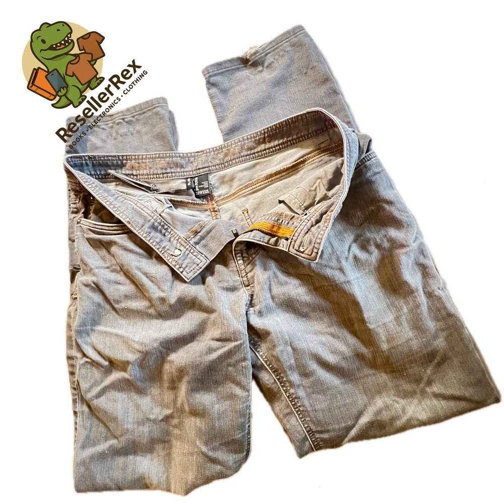 Prana Men's Stetch Zion Slim Fit Pants‎ 32x32 Gray Wash Distressed